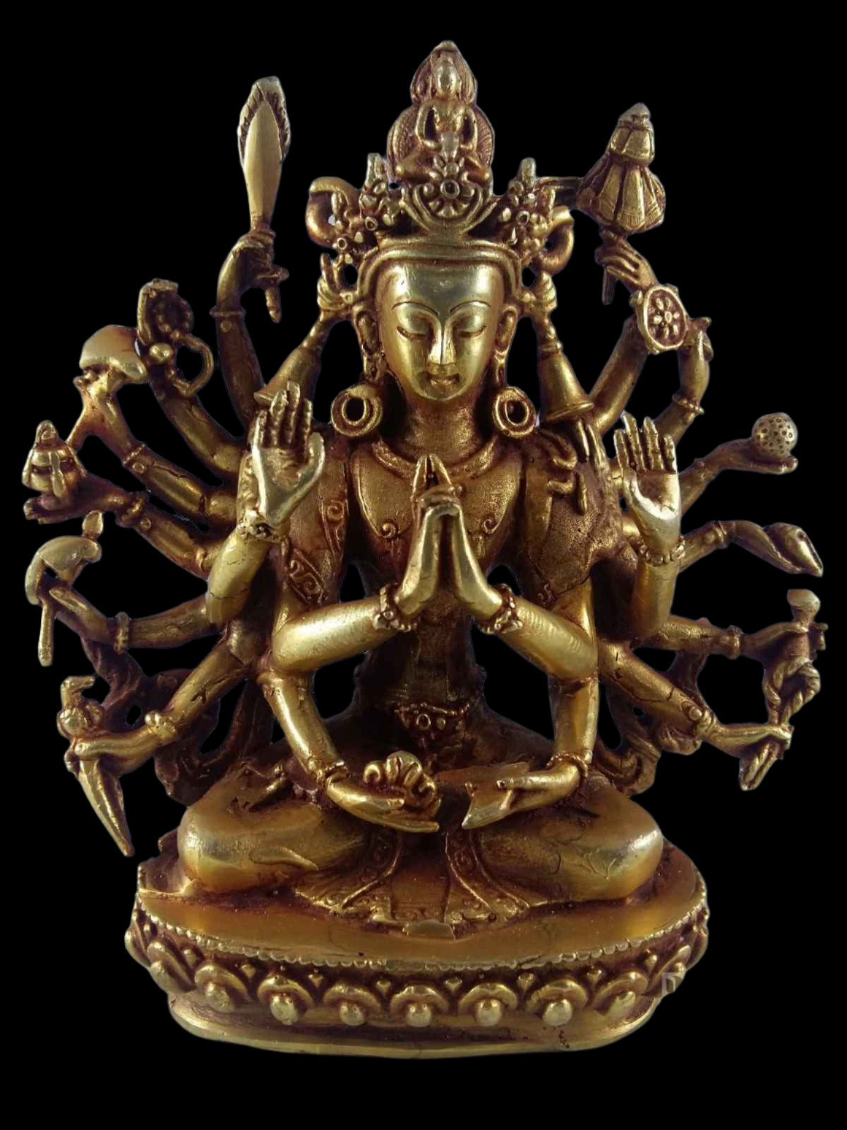 Gold-Plated Chundi (Cundi) Statue – The Embodiment of Divine Protection & Spiritual Power