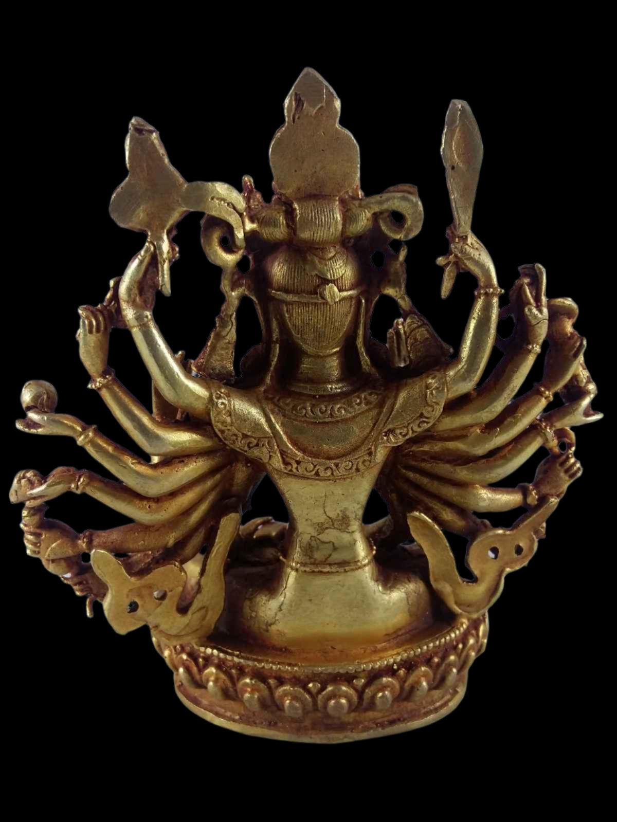 Gold-Plated Chundi (Cundi) Statue – The Embodiment of Divine Protection & Spiritual Power
