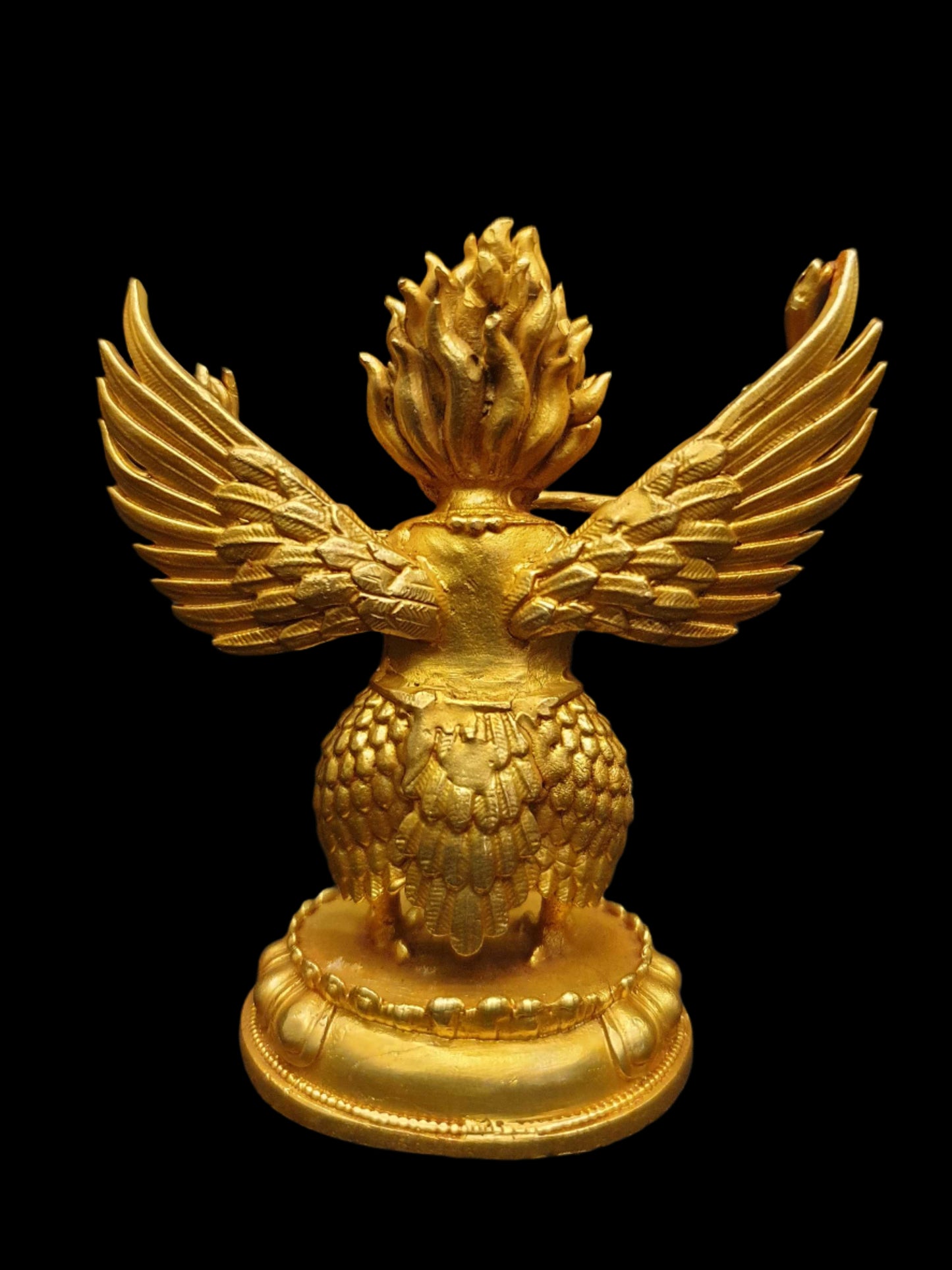 Garuda Statue – Divine Protector in Miniature Gold-Plated Splendor