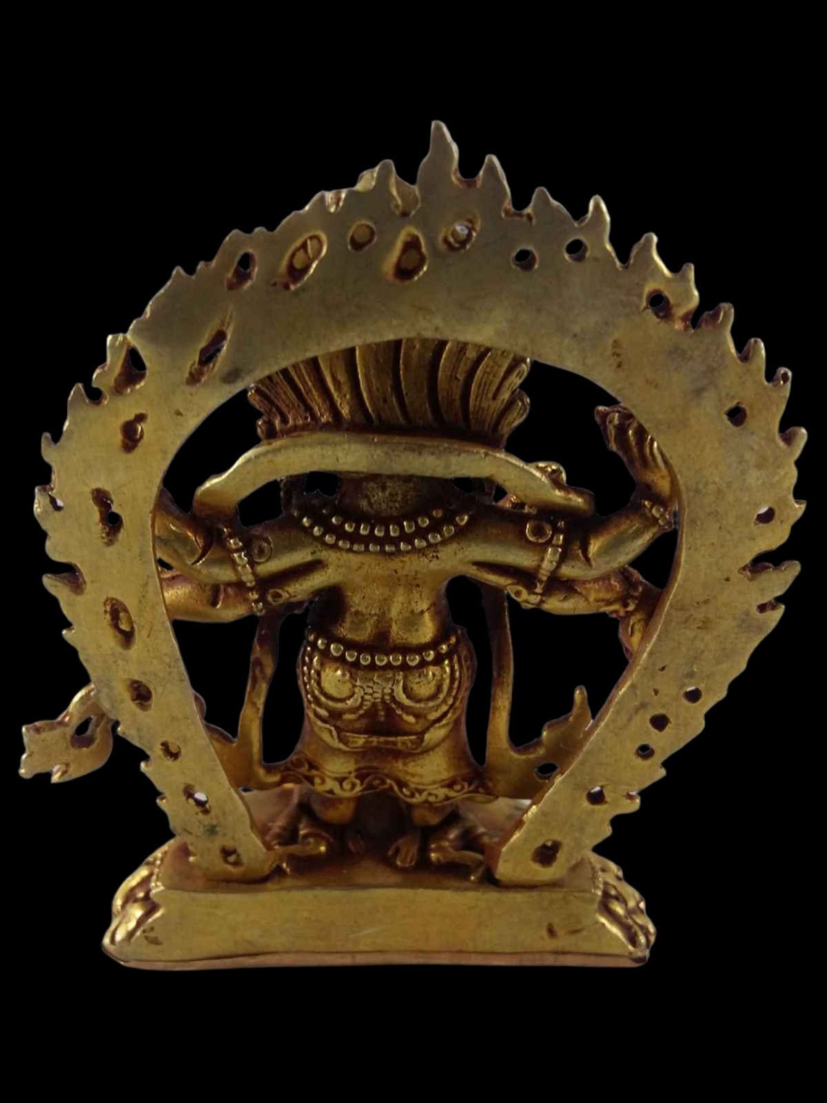 White Mahakala – Guardian of Prosperity Full Gold-Plated Copper Statue