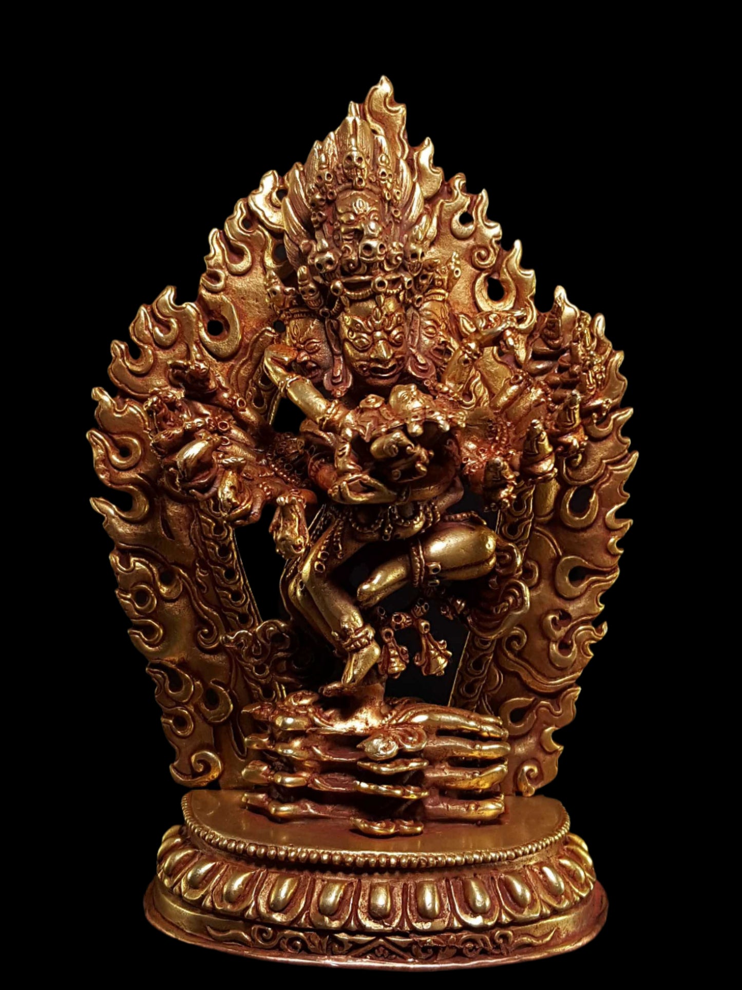 Hevajra – Tantric Guardian of Compassion Full Gold-Plated Statue