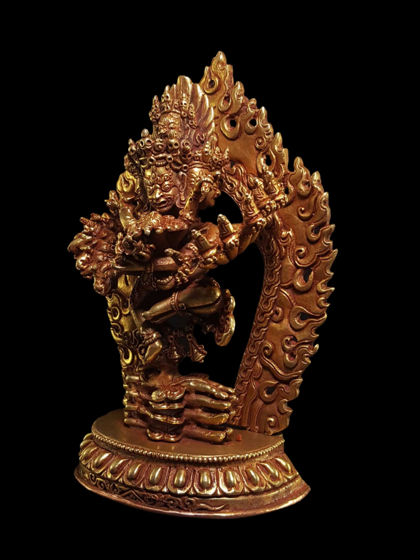 Hevajra – Tantric Guardian of Compassion Full Gold-Plated Statue