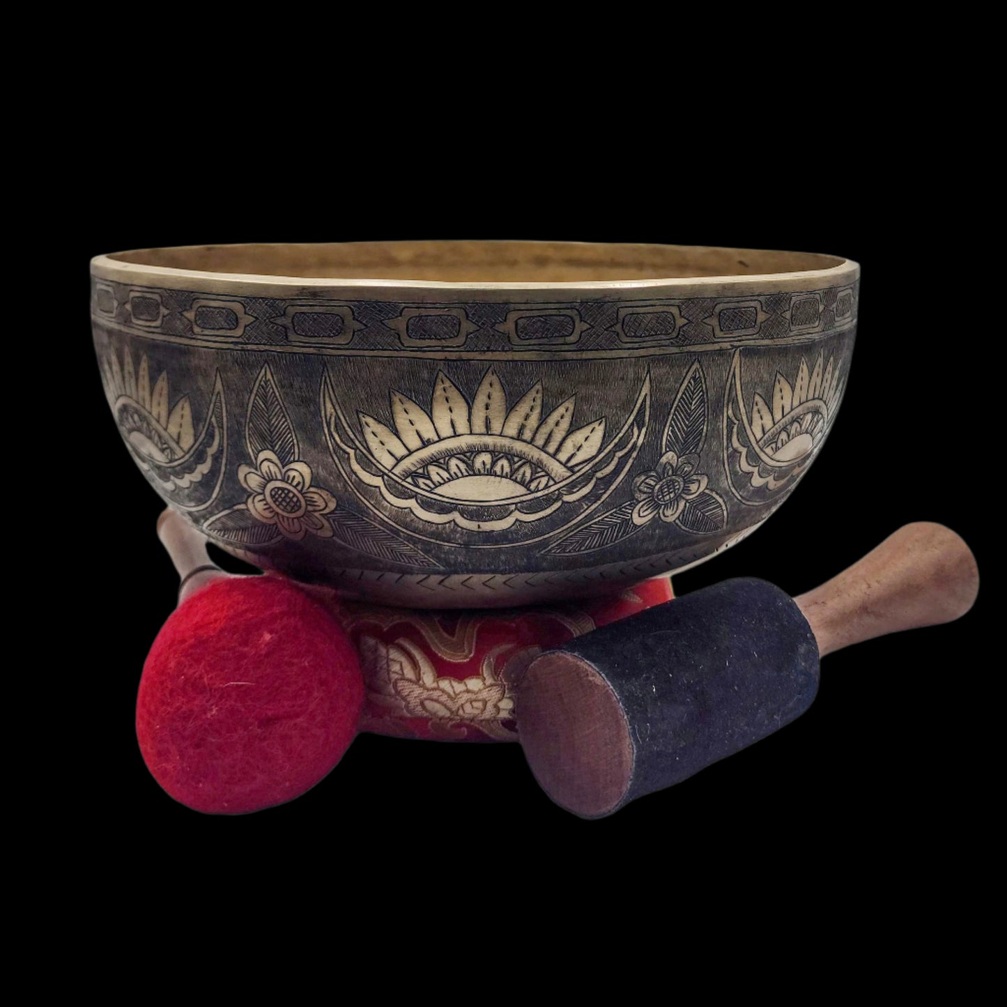 Jambati Singing Bowl – Handcrafted Bronze Healing Bowl with Sacred Carvings
