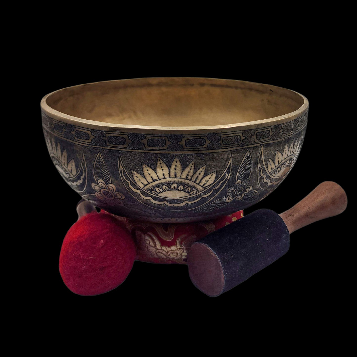 Jambati Singing Bowl – Handcrafted Bronze Healing Bowl with Sacred Carvings