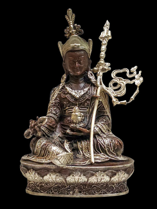 Timeless Presence – Miniature Copper Sculpture with Silver & Oxidized Finish