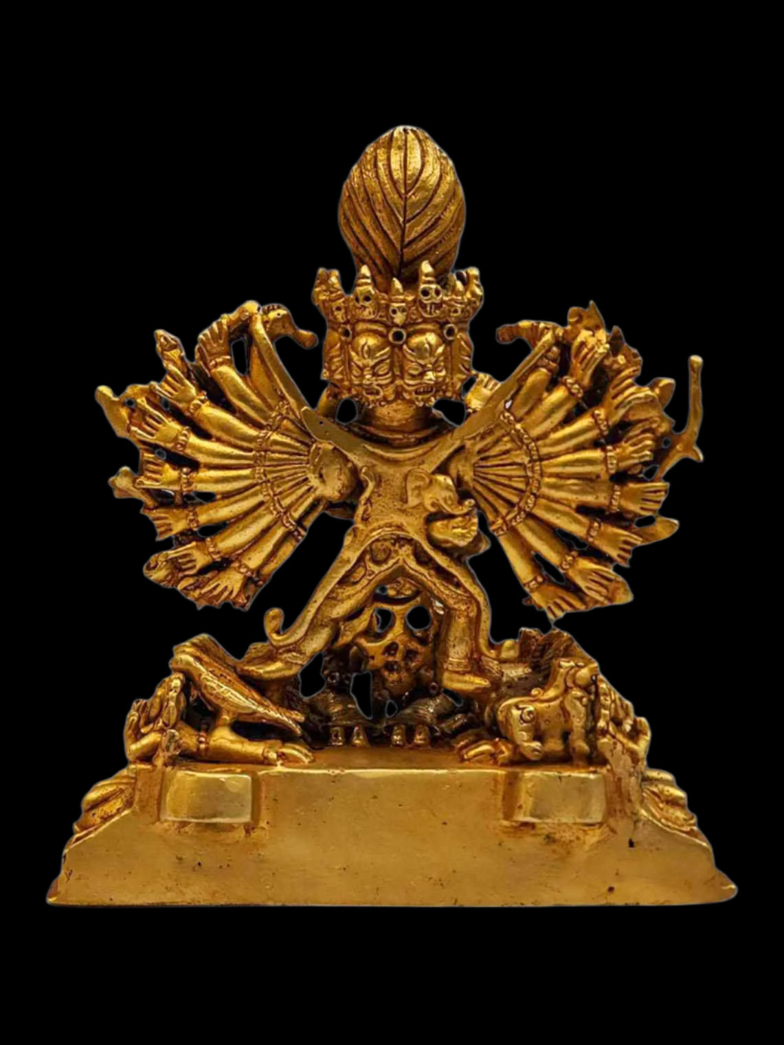 Yamantaka Shakti – Gold Plated Statue of the Wrathful Destroyer of Ignorance